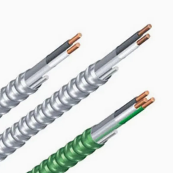 600V Metal Clad Armor Copper 12/2 Awg MC Cable PVC & XLPE Insulated Aluminum Conductor 4-Core Electrical Cable for Construction
