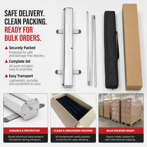 Espositore <span class=keywords><strong>Roll</strong></span>-<span class=keywords><strong>up</strong></span> Retrattile in Alluminio con Stampa HD Personalizzata, Portatile e di Alta Qualità per Negozi di Abbigliamento, Novità per Promozioni Retail - Product Image 6