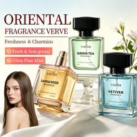 Parfum pour femmes et hommes très vendu, parfum longue durée, bois de santal, vétiver, thé vert, parfum romantique, eau de parfum originale