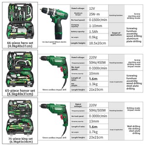 Boîte à outils Power <span class=keywords><strong>Lion</strong></span>, ensemble d'outils pour la maison, kit d'outils de réparation, ensemble d'outils de perçage pour voiture, ensemble d'outils pour le travail <span class=keywords><strong>du</strong></span> bois, installation de meubles - Product Image 3