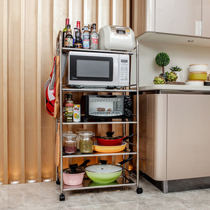Étagère de cuisine en acier inoxydable bon marché pour le coin de la maison, organisateur pour <span class=keywords><strong>micro</strong></span>-ondes - Product Image 4