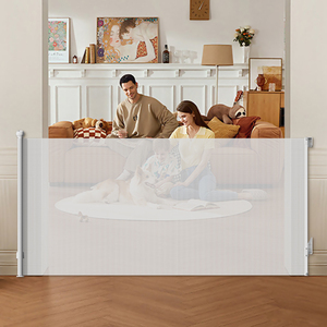 Prodigy SG027 Baby Safety Mesh <strong>Stair</strong> <strong>Gate</strong> Extra Width 55in, Tall 37.9 in Retractable Door <strong>Gate</strong> with No-drilling Installation - Product Image 3