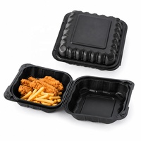 YANGRUI Scatola per Hamburger da 400ml (13oz) in MFPP, Contenitore Alimentare a Conchiglia da 5,5 Pollici, Confezione da Asporto per Ristoranti