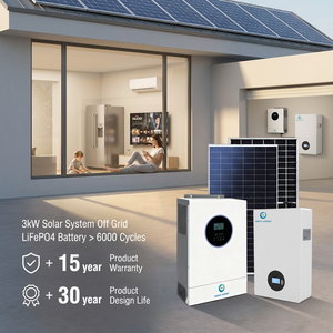 Système complet <span class=keywords><strong>de</strong></span> <span class=keywords><strong>stockage</strong></span> d'énergie solaire hors réseau pour maison, kit complet <span class=keywords><strong>de</strong></span> 15 kW, <span class=keywords><strong>batteries</strong></span> au lithium, système solaire pour maison - Product Image 1