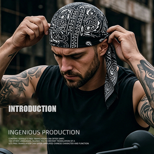 Silk Scarf for Men Headwear Fashion Bandana Soft Hair Wrap Casual Street Style Custom Printing Wholesale Factory - Product Image 6