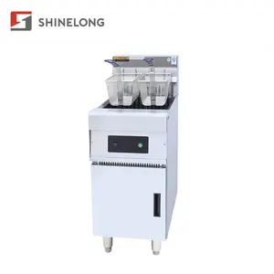 Commercial 2-Basket Electric chips Open fryer Equipment with Knob Control