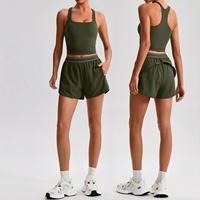 Ensemble de sport pour femme effet seconde peau, séchage rapide, respirant, été, pour la course, le yoga et l'entraînement, short et ensemble de survêtement 2 pièces