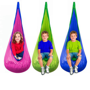 Balançoire suspendue pour enfants, intérieure/extérieure, avec coussin d'air, hamac en nylon pour enfants - Product Image 1