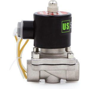 EE. UU. Válvula Solenoide Eléctrica de Acero Inoxidable Sólido, 110 VCA, Normalmente Cerrada, 1/2 Pulgada, para Agua y Aire - Product Image 2