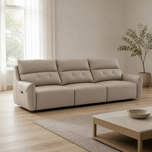 โซฟาปรับเอนไฟฟ้ารูปตัวแอล พร้อมพนักพิงแบบ Tufted  โซฟาแบบพับได้  โซฟาแบบประหยัดพื้นที่  โซฟาสำหรับโรงแรม ห้องนั่งเล่น - Product Image 3
