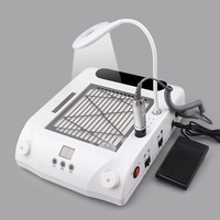 Machine à ongles 6-en-1 48W UV LED avec photothérapie, polissage, aspiration, éclairage, repose-main et collecteur de poussière en plastique