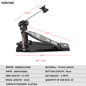 HEBIKUO Venta al por mayor directa de fábrica G610 Pedal de bombo individual de material resistente, accesorio para batería de jazz - Product Image 2