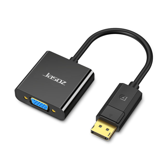 Jasoz DisplayPort Display Port DP to VGA Adapter Cable Male to Female Converter for PC Computer Laptop