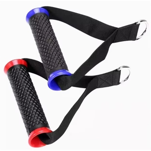 Barre de traction robuste avec poignées <span class=keywords><strong>Prime</strong></span> <span class=keywords><strong>Fitness</strong></span> antidérapantes et logo personnalisé, avec anneau en D pour bandes de résistance - Product Image 1