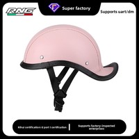[Personnalisé] Casque de moto rétro pour l'été, scooter, cruiser, queue droite, universel, sans visière, 56-60 cm
