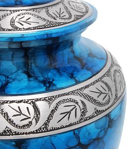 Souvenirs pour toujours Classique Bleu Adulte Style Américain Urne de Crémation Souvenirs pour Cendres Humaines à Vendre - Product Image 4