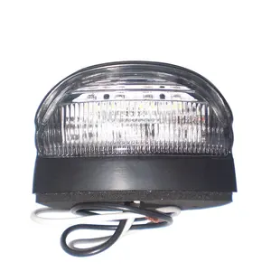 Resalte Blanco 4 LED Luces de matrícula Lámpara de matrícula de automóvil para camión Tailer Van