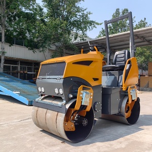 Compacteur à double tambour assis, petit rouleau de 1,5 tonne, modèle HT1500, à rayon de braquage court, moteur, vente directe usine - Product Image 1