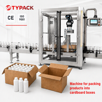 Machine à emballer automatique compacte 100 BPM à 2 axes pour le chargement de bouteilles sur les convoyeurs dans des boîtes en carton