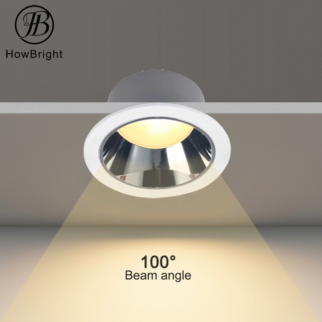 LED Recessed Downlight Aluminum Anti-Glare Adjustable CCT Spotlight Warehouse AC Commercial 18W/35W High-Efficiency Lighting