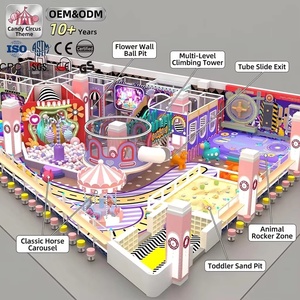 Equipo de Juegos Interior Personalizado con Temática de <span class=keywords><strong>Circo</strong></span> de Dulces: Carrusel, Piscina de Pelotas, Piscina de Arena, Torre de Escalada para Niños en Centros Comerciales FEC - Product Image 3