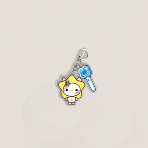 Custom Cute Cartoon Idol Peripheral Support Singer Jiwoo Acrylic UV Printed Fashionable Pendant Bag <b>Key</b> <b>Chain</b> - Product Image 4