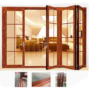 Bois-Couleur Taille Personnalisé Décoratif En Aluminium Bi <span class=keywords><strong>Porte</strong></span> Pliante Coulissante Accordéon <span class=keywords><strong>Porte</strong></span> Avec Bon <span class=keywords><strong>Prix</strong></span> - Product Image 3