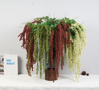 Bunga Amaranthus Caudatus Buatan dari Busa dan Benang Sutra, Daun Gantung untuk Rangkaian Bunga, Laris Terjual