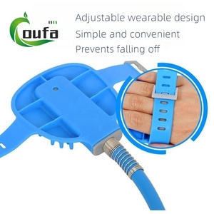 De gran oferta, herramienta de aseo portátil para interiores y exteriores para perros y gatos, rociador de ducha de silicona para mascotas, cepillo de baño de masaje - Product Image 3