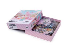 Livre de puzzle personnalisé 48 pièces sur le thème du chat parlant Tom pour filles, jeu d'intérieur, motif rose, papier offset spiralé, outils de réflexion - Product Image 2