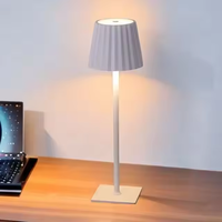 Lampe de bureau portable en métal à LED sans fil, gradation progressive, rechargeable, commande tactile, lampe de table pour restaurant, chambre à coucher