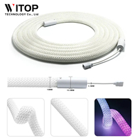Vente chaude 360 Degrés Circulaire Maille Néon LED Bande Lumineuse Intelligente RGBIC Flexible Silicium Rêve Couleur Corde Bande Lumineuse DC5V WS2812B