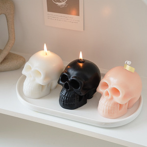 Velas Aromáticas con Forma de Calavera, Cera de Parafina, Decoración de Halloween, Regalo, Vela Novedosa - Product Image 1