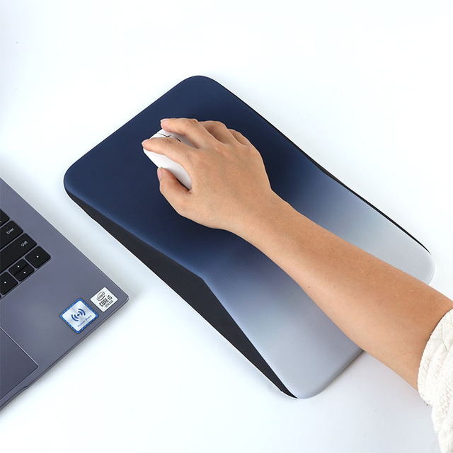 Ergonomic Mouse Pad With Wrist Rest Support Thick Mousepad Relieve Wrist Fatigue Entire Memory Foam With Non-Slip PU Gel Base