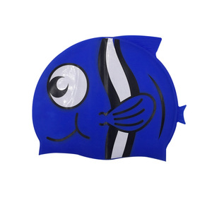 Bonnet de bain en silicone pour enfants, motif poisson de dessin animé, avec protection des oreilles - Product Image 3