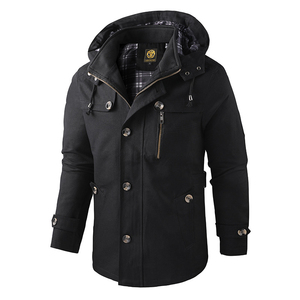 Giacca da uomo TONGYANG con cappuccio staccabile per primavera e autunno, casual, in cotone, per attività all'aperto, abbigliamento maschile alla moda, taglie forti fino alla 5XL - Product Image 4