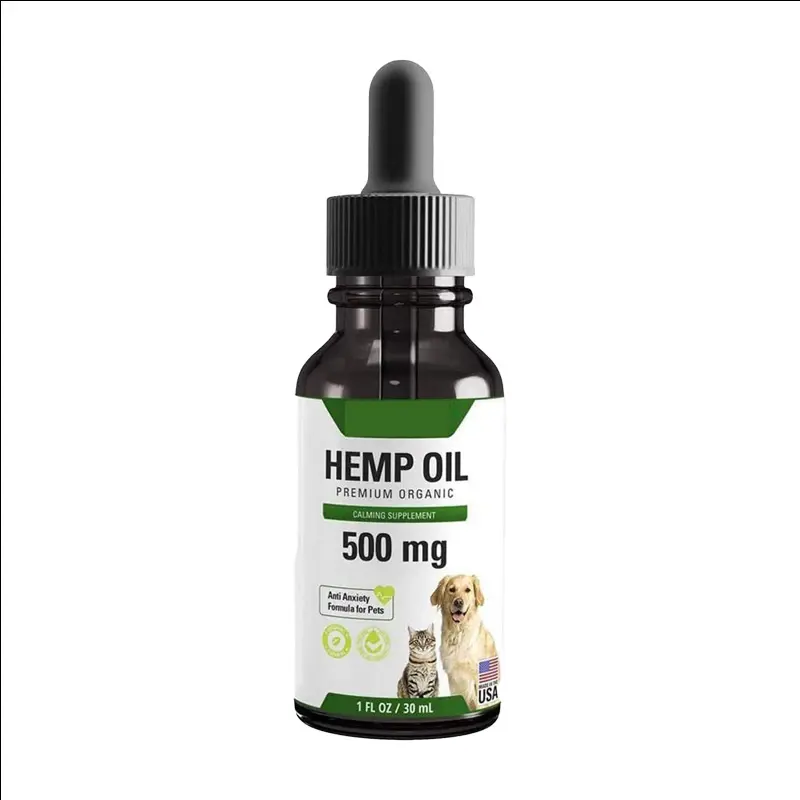 Hennepolie Druppels Premium Biologisch Kalmerend Supplement Voor Honden En Katten Van Elke Omvang Dierlijke Benodigdheden Anti-Angstformule Voor Huisdieren