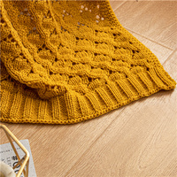 Losange Motif Tricot 100% Acrylique Diamant Trou Crochet Tricoté Jeter Couverture Roi Pour Ménage Chaise Décoratif Les