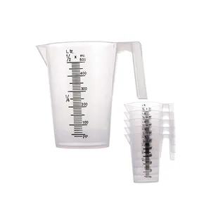 Haute qualité 500ml 1000ml 2000ml 3000ml 5000ml Gradué En Plastique Tasses D'échelle Transparente Tasses pour la Cuisson Tenue De Poudre De Farine