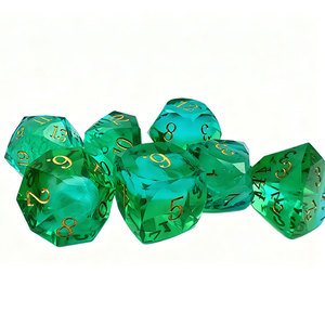 Unique Two Tone Swirl Sharp Edge Resin <b>Dice</b> Set 7pcs Polyhedral DND <b>Dice</b> for Adult Board Games - Product Image 6