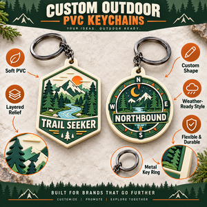 Porte-clés personnalisés en PVC souple pour l'extérieur, porte-clés en caoutchouc avec boussole de montagne pour le camping, souvenirs, cadeaux, fabrication OEM ODM - Product Image 4