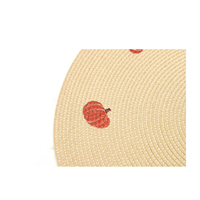 Napperons ronds en plastique tressé imperméables et antidérapants, écologiques, avec broderie dentelle citrouille, diamètre 380 mm, pour la maison, la cuisine et la salle à manger