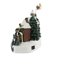 Großhandel Musikalische LED-Beleuchtete Animierte Weihnachtsbäume mit Drehfunktion Weihnachtsdorf-Häuser für Weihnachtsdekoration und Geschenke
