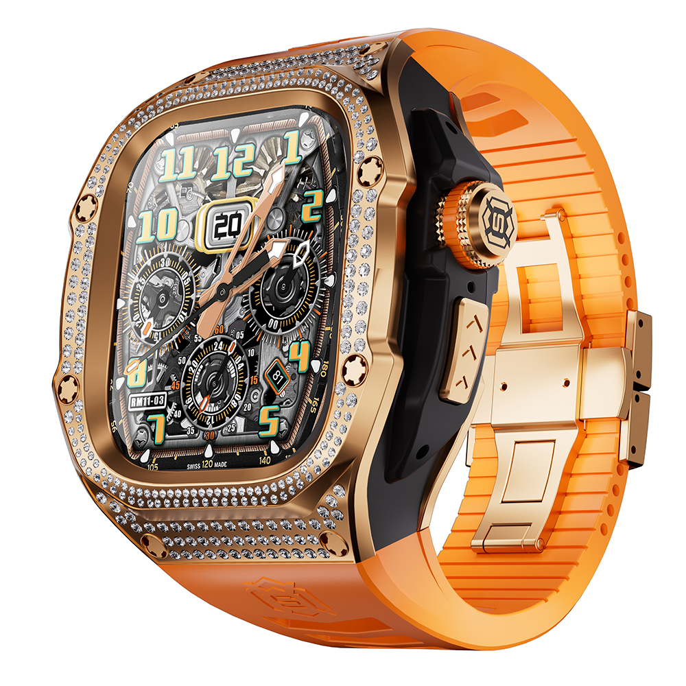 Oro rosa + strass bianco