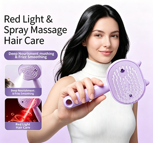 Cepillo de masaje eléctrico con airbag y atomización de aceites esenciales, con función de carga para el cuidado del cabello. - Product Image 1