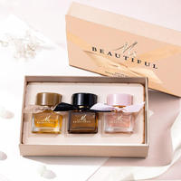 Boîte-cadeau de luxe de haute qualité, écologique, en matériaux recyclés, avec gaufrage, pour parfum féminin, floral frais et longue durée