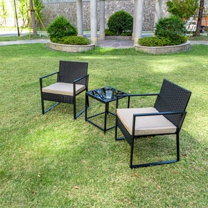 Muebles de Jardín Metálicos Modernos de Alta Calidad, Conjunto de Mesa y Sillas para Exteriores, para Sala de Estar y Comedor, con opción de pago a plazos - Product Image 6