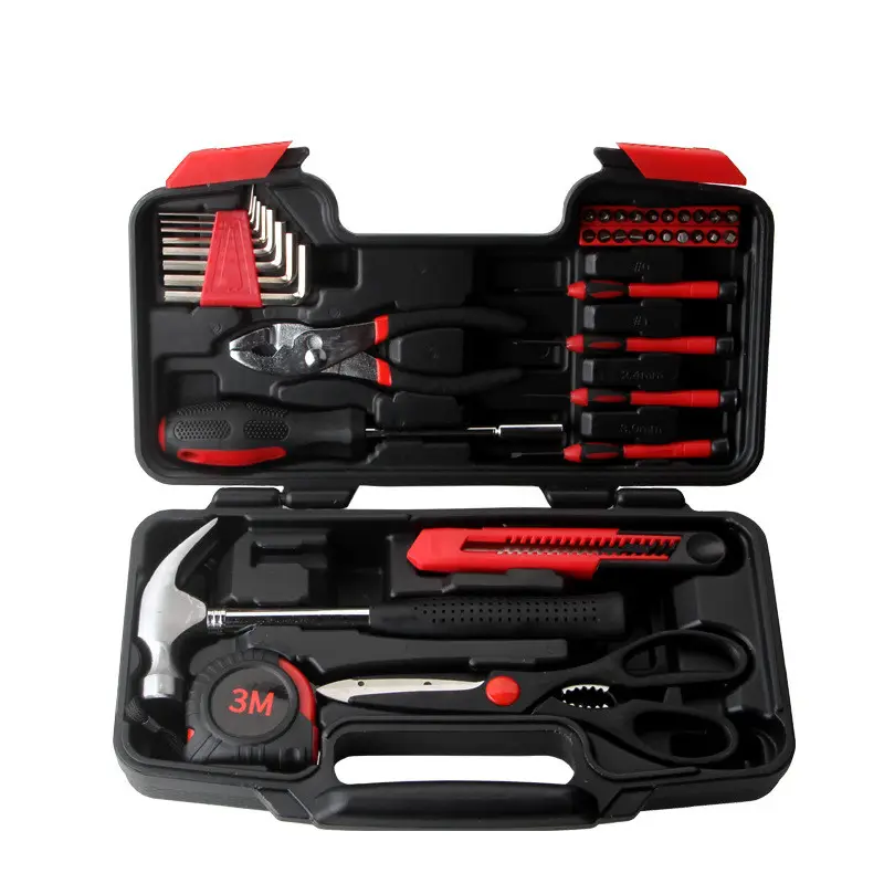 Factory 39 Pcs Home Repair Basic Hand Tool Sets Tool Kit Household Hardware HomeTool Repair Set