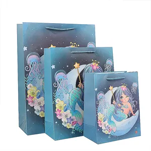 美丽的小女孩中国供应商定制儿童生日派对包装筏袋可以印有任何标志和图案