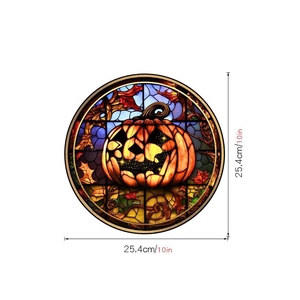 Autocollant <span class=keywords><strong>de</strong></span> fenêtre en PVC pour Halloween, autocollant <span class=keywords><strong>de</strong></span> fête d'intérieur, décoration <span class=keywords><strong>de</strong></span> maison, autocollant <span class=keywords><strong>de</strong></span> château <span class=keywords><strong>de</strong></span> citrouille amovible, écologique - Product Image 6